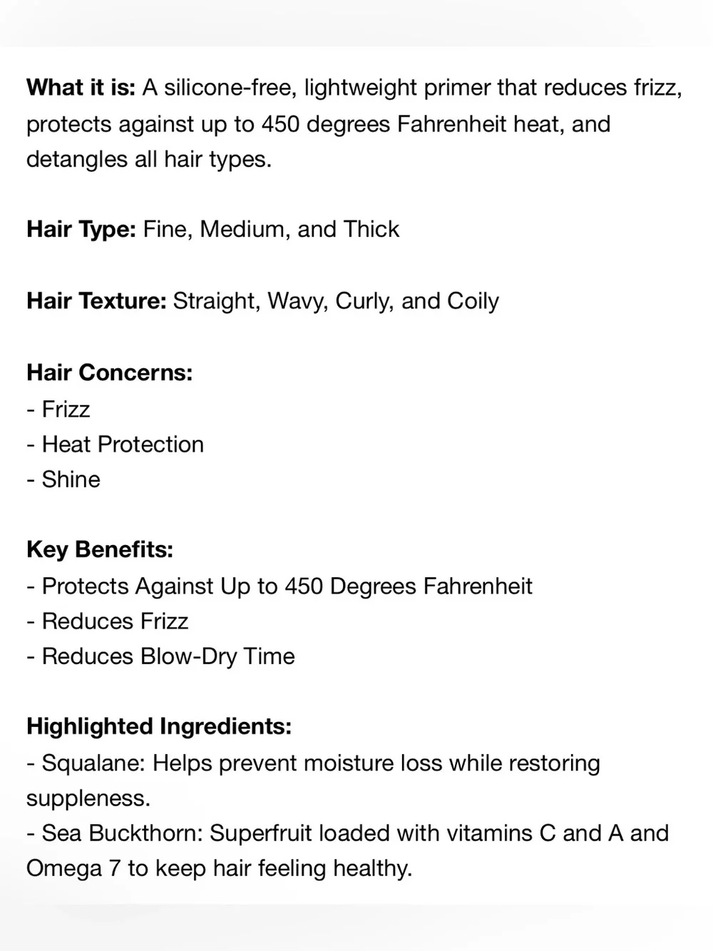 amika The Wizard Detangling Hair Primer